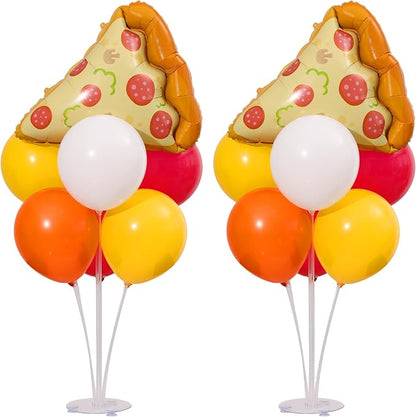 Pizza Party Decorations Balloon Table Centerpiece Stand Kit 2 Sets by KIRINDECORATION