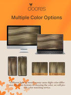 DOORES Hair Extensions Real Human Hair, Walnut Brown to Ash Brown and Bleach Blonde 10 Inch 60g 40pcs, Tape in Hair Extensions Human Hair Straight Remy Hair Natural