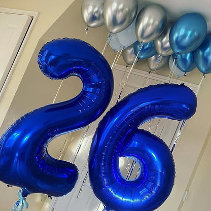 40 Inch Navy Blue 60 Number Balloons Giant Jumbo Huge 60 Foil Mylar Helium - Image 3