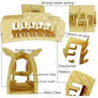 Strong Double Row Teeth Square Hair Clips 2 Rows Teeth Rectangle Claw Clips Women Girls 2 Row Claws Double Teeth Curly Straight Big Volume Thick Hair Accessories in Set 6pcs