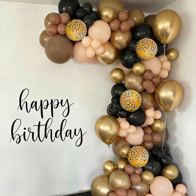 Black Gold Cheetah Print Balloon Arch Kit - Image 7