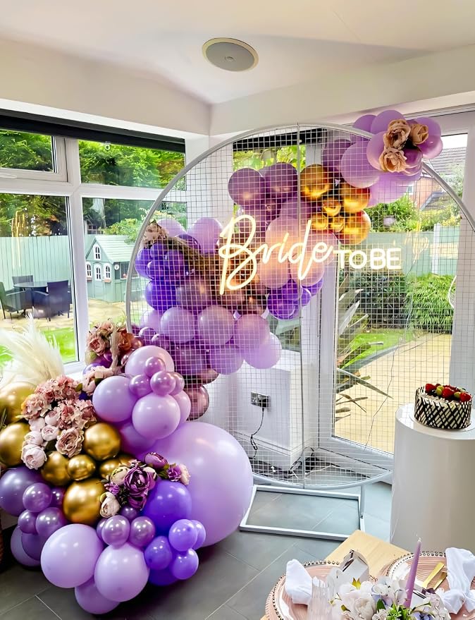 Purple and Gold Balloon Arch Kit, Birthday Party Decor | Multi-Size Purple Gold - Image 2