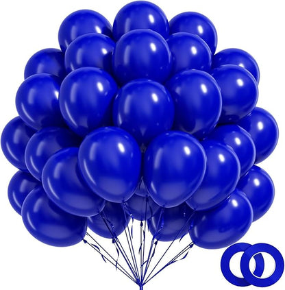 BAUANOOY 100pcs Royal Blue Balloons 12 inch, Baby Shower, Birthday Party by BAUANOOY