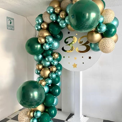 Voircoloria 90pcs Dark Green Balloons Garland Arch Kit, 18 12 10 5 Inch | - Image 7