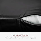 100% Silk Pillow Cases 2 Pack King Size Mulberry Silk Pillowcase for Hair and Skin Set of 2 Highest Grade 6A Silk Soft Breathable Cooling with Hidden Zipper, Black