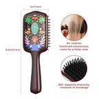 SIMETRA Wooden Paddle Hair Brush Unique Pattern Hair Brushes for Women Wet Brush Detangling Brush Guinean Ovangkol Hardwood Bristles for Scalp Massage for Men Kids for All Hair Types (Turtle)