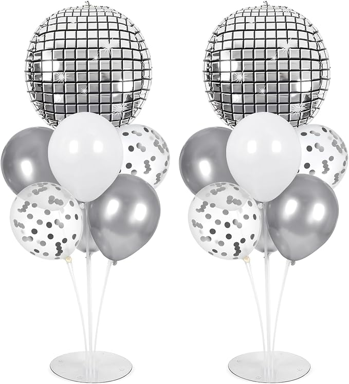 Disco Ball Balloons Stand Kit 2 Sets by Naozinebi