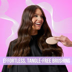 SimplyHair Ultimate Hair Extension Brush & Detangler Anti-Static, Dual Bristle Design, Soft Boar Bristle, Great for All Hair Types & Extensions - Biege Ombre Brush Ideal for Adults & Kids