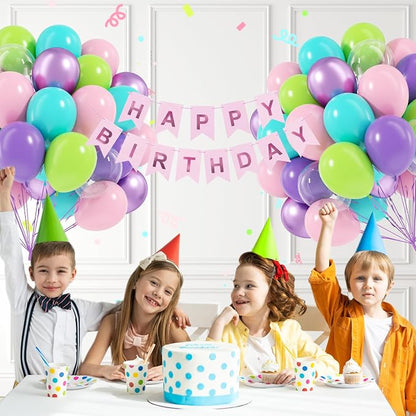 60pcs 12inch Blue and Green Balloons - Image 5