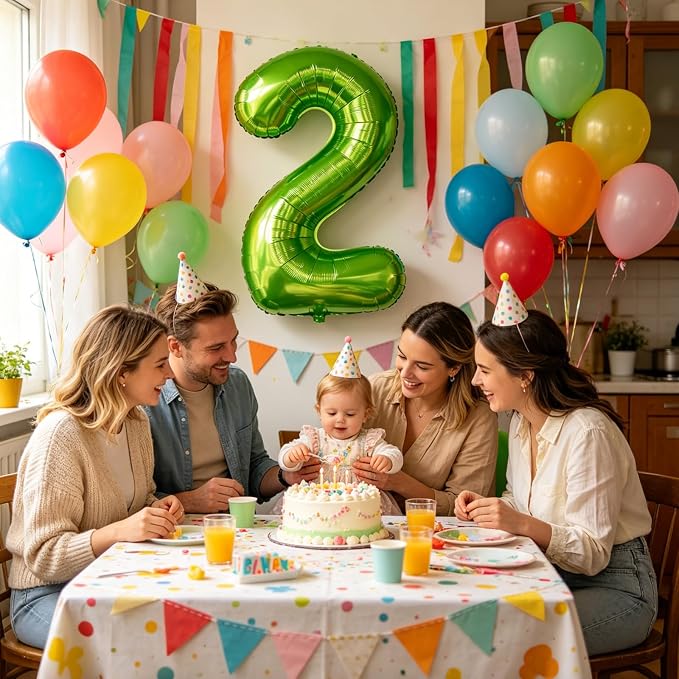 40 inch Number Balloon 0-9 Green Large Number 1 Balloons, Digital Balloons - Image 4
