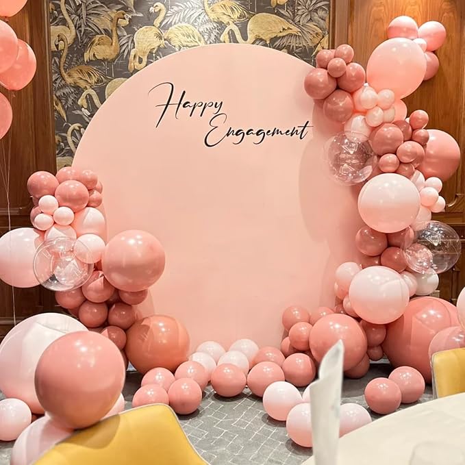 Voircoloria 105pcs Retro Pink Party Latex Balloons, 12inch | - Image 5