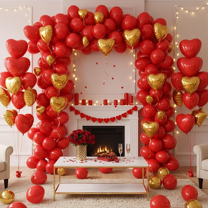 RUBFAC Red Balloons 65pcs, 12 Inch Party Balloon - Image 6