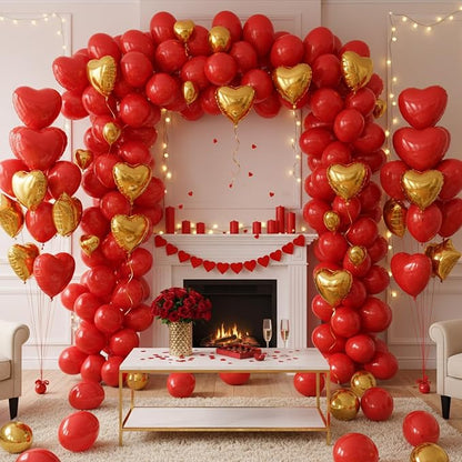 RUBFAC Red Balloons 65pcs, 12 Inch Party Balloon - Image 6