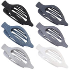 Flat Hair Clip 6 pcs Lay Down Claw Clips Hair Accessories for Women -Grey
