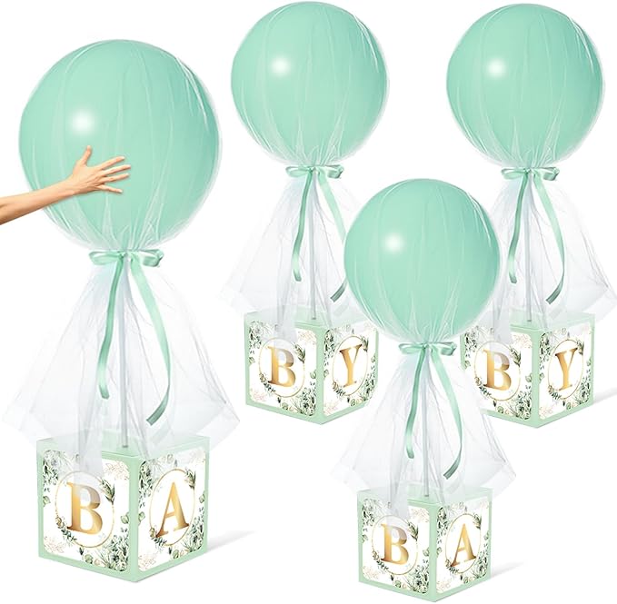 4 Set Sage Green Tulle Tutu Balloon by Wettarn