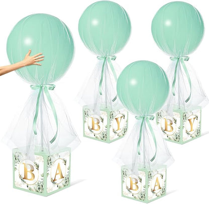 4 Set Sage Green Tulle Tutu Balloon by Wettarn