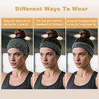 6 Pack Wide Headbands for Women - No Slip Hair Bands for Sports Yoga Workout Running Daily Use, Soft Stretchy Elastic Sweat Wicking Head Wraps Hair Accessories