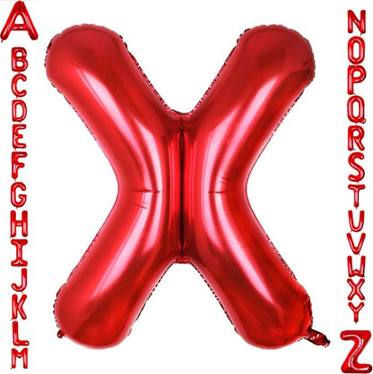AULE 40 Inch Red X Balloon Letter Foil A-Z Birthday Big Alphabet | Birthday by AULE