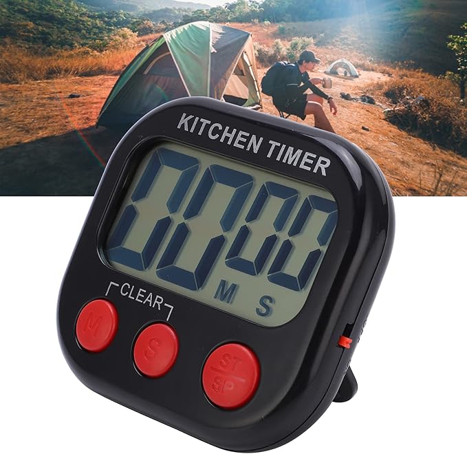 Digital Large Clear Multifunctional Space Saving Convenient Durable Portable Reliable Stopwatch Reminder for Hair Color Processing,Kitchen Timer, Cooking, Baking, Kitchen Timer, Digital Large Cl