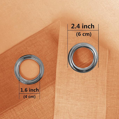 DWCN Faux Linen Ombre Sheer Curtains - Image 4