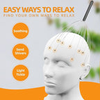 YEZY Head Massager 20 Fingers Head Scratcher Scalp Massager, Back Scratcher, Stocking Stuffers for Scalp Massage Back Massage (Black)