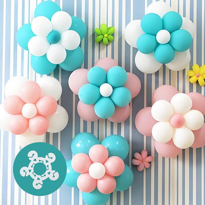 100 Pcs Reusable Balloon Clips, Plastic Balloon Arch Connectors Flower Shape - Image 5