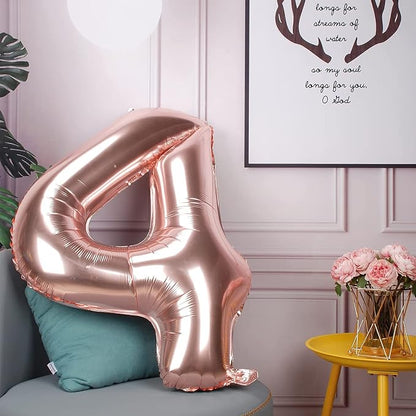 Rose Gold 40 Number Balloons Big Giant Jumbo Large Number 40 Foil Mylar Balloons - Image 4