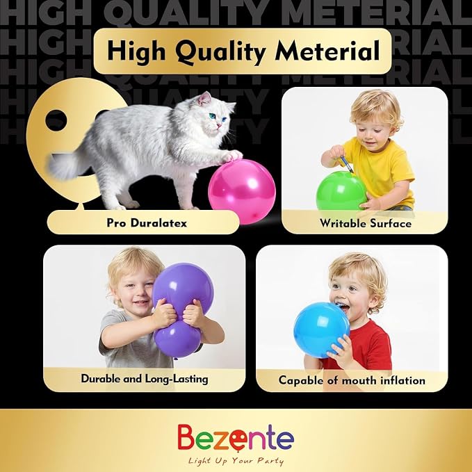 Pro Duralatex Gray Extra-Thick Balloons 100 Pack 12 inch | Pastel Grey Balloons - Image 2