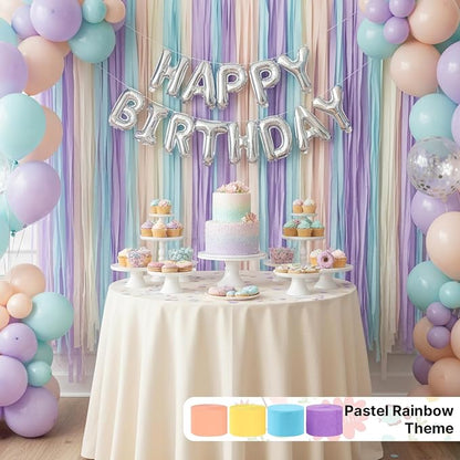 PartyWoo Crepe Paper Streamers 6 Rolls 492ft, Pack of Peach, Light Pink and - Image 2