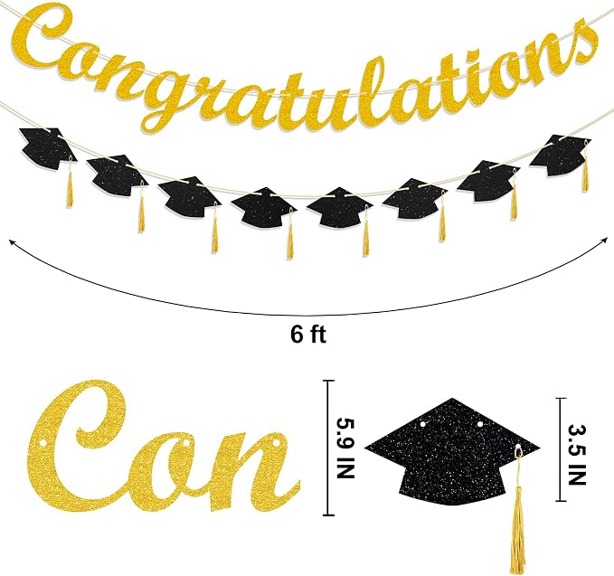 Congratulations Banner, NO DIY Graduation Banner - Image 3