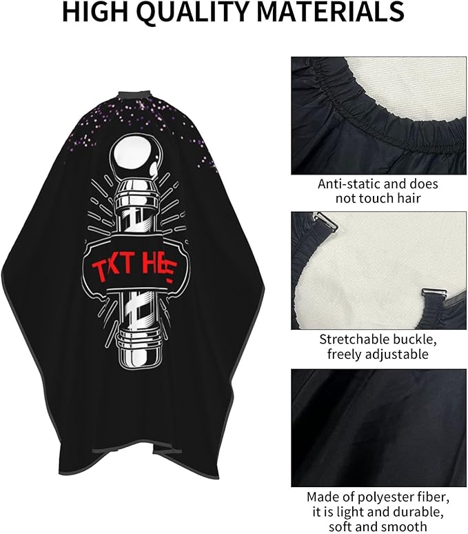 Custom Barber Cape for Men Personalized Professional Hair Cutting Cape with Text for Home Salon Barbershop