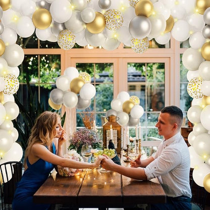Ouddy Party 129Pcs Metallic Gold Balloons Different Sizes of 18 12 10 5Inch | - Image 6