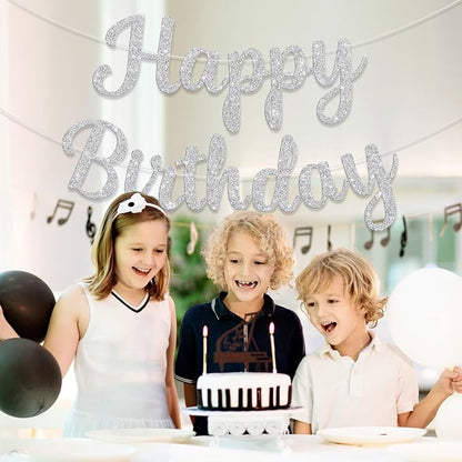 Glitter Happy Birthday Banner Sign Birthday Garland Wall Door Banners Flag - Image 6