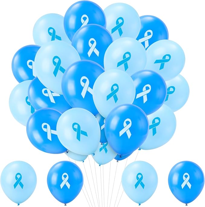 100 PCS Ribbon Awareness Balloons Decorations 12 Inch Ribbon Latex Balloons Arch by Unknown