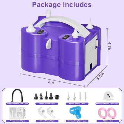 FLSEPAMB Electric Balloon Pump, 3-in-1 Portable Electric Air Balloon Blower - Image 6