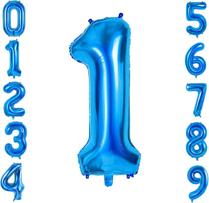 Number 1 Balloons for 1th Birthday Party Decorations, 0-100 Large No.1 Balloons by Joycard