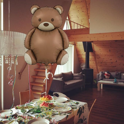 Matte Teddy Bear Balloon 1PCS - Image 7