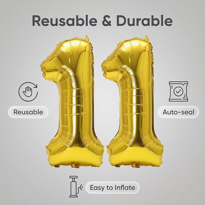 YPSelected 32 Inch Large Foil Helium Number Balloon Birthday Wedding Party 0-9 - Image 5