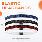 Headbands for Women, 5 PCS Unisex Sports Hair Band, Thin Hair Band Boys & Children, Elastic Headband Men's Sports Non-Slip Headbands, Thin Hair Bands for Football, Yoga, Running