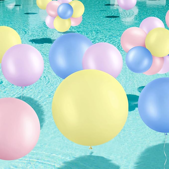 Gejoy 24 Pcs Pool Giant Balloons 36/24/18 Inch Jumbo Large Big Latex Balloons - Image 8