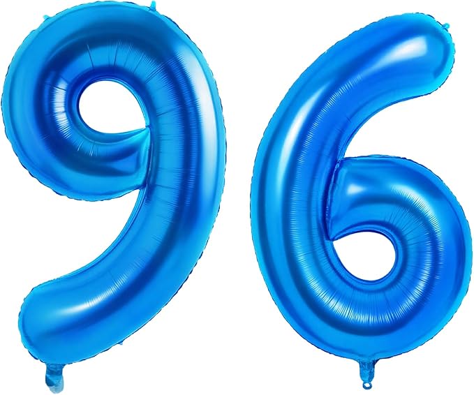 Number 96 Balloons for 96th Birthday Party Decorations, 0-100 Large No.96 by Joycard