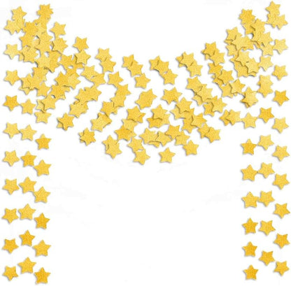 6 Pcs Gold Glitter Star Paper Garland Twinkle Bunting Banner Hanging Decorations by TTSAM