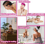 8PCS Workout Headbands for Women Non Slip, Elastic Thick Head Bands, Stretchy Soft Wide Headbands for Women Men for Running, Workouts, Yoga, Daily Use
