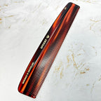 #21 Handmade Narrow Tooth Comb Tortoise Havana Acetate Fine Straight Thin Detangling Parting Grooming Teasing Hair Styling Hairdresser Barber Hairdressing Wet Dry Pocket Travel Women Men Kids