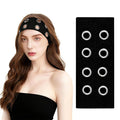 Meifuly Y2k Grommet Headband, Hollow Eyelet Elastic Headband, Punk Retro Wide Stretchy Hairband for Raves, Grunge Outfits,3.6" wide