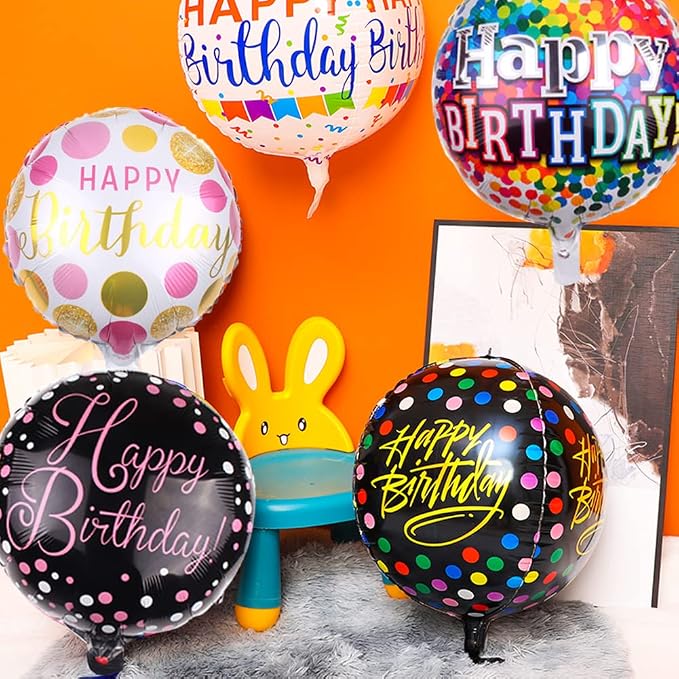 50 Pieces Happy Birthday Party Aluminum Foil Balloons 18" Foil Mylar Helium - Image 5