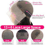 28 Inch Deep Wave Lace Front Wigs Human Hair 250% Density 13x6 HD Transparent Lace Frontal Wigs Human Hair Curly Wigs for Women Pre Plucked with Baby Hair Natural Color