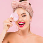 3 Pack Spa Headbands Microfiber Bowtie Headbands for Women for Washing Face, White, Gray, Pink