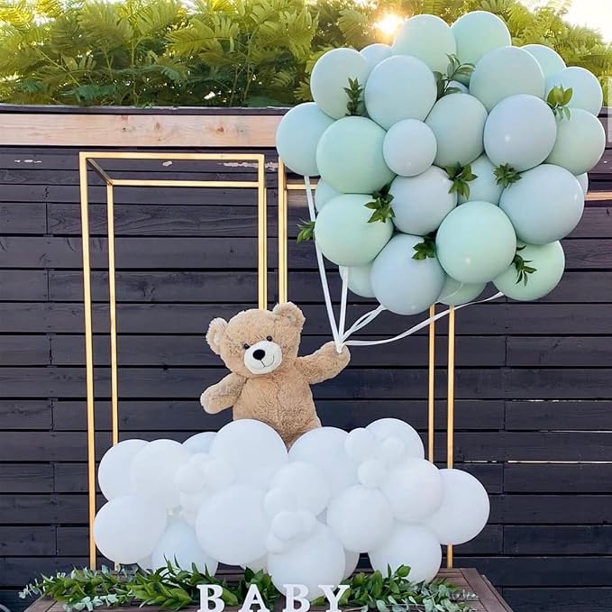 Voircoloria 130pcs Mint Green Balloons Garland Arch Kit, 18 12 10 5 Inch | - Image 9