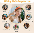 Headbands for Women - 6 Pack Wide Elastic Hair Bands | Stretchy Sweatbands Hair Bands | Soft Sports Thin Head Bands | Non-Slip Accessories Bands for Fashion, Washing Face, Workouts, Yoga, Daily Use